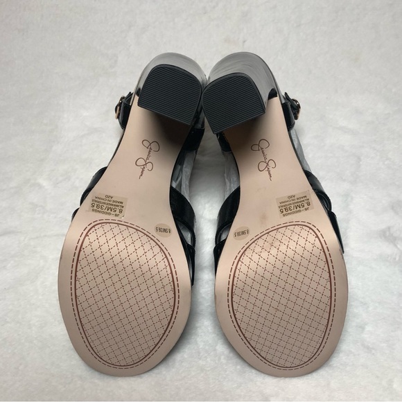 NWOT Jessica Simpson Giddings Glossy Black Platform Sandals,Size-8.5 - Picture 11 of 16